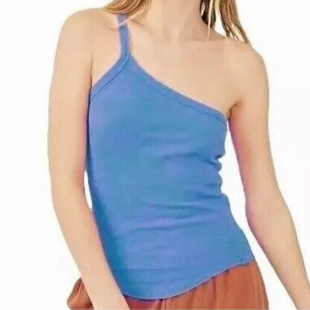 Nwt We The Free Free People Blue One-Shoulder Tank Top One Way or the Other